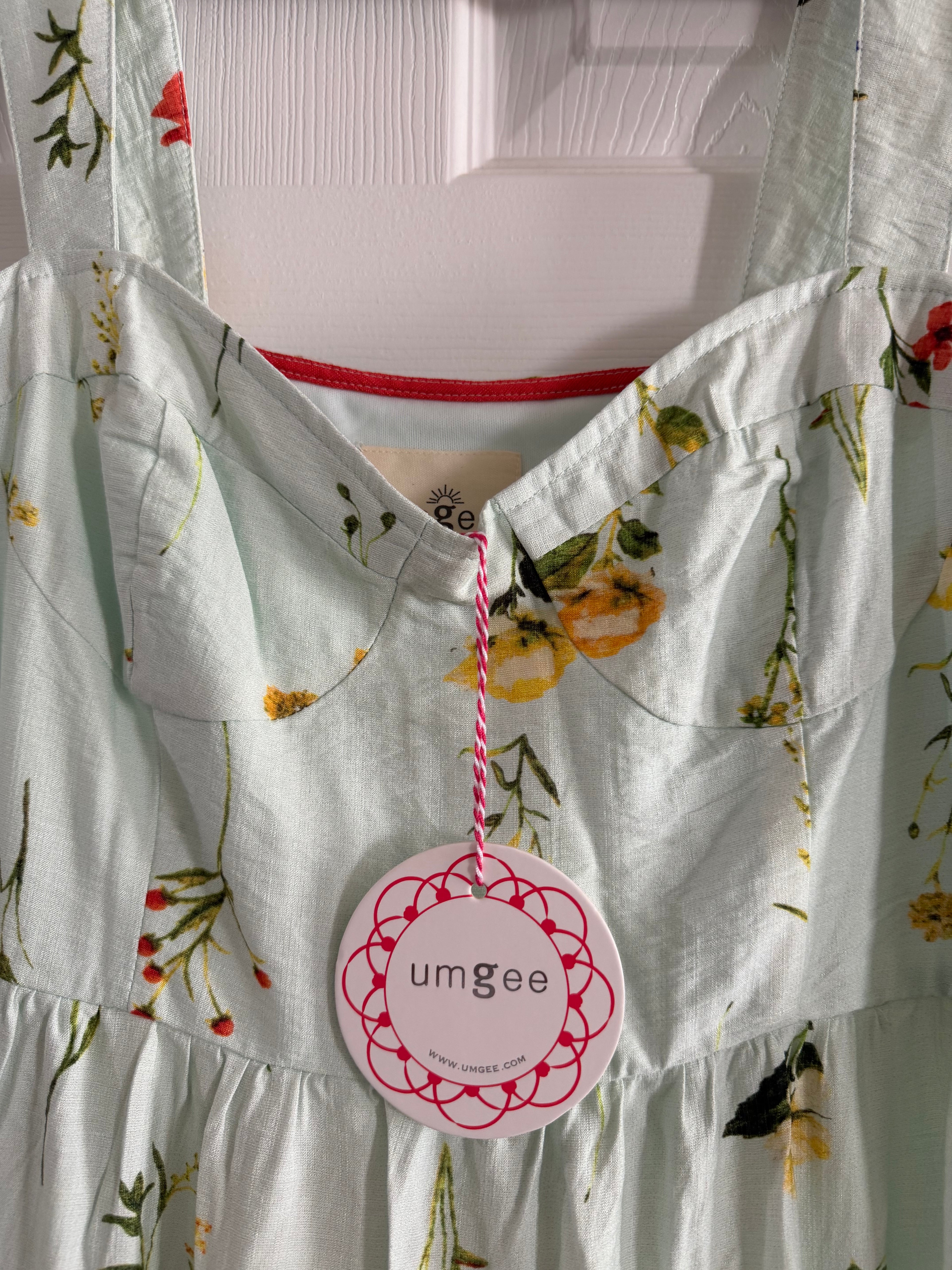 Umgee Mint Green Floral Tiered Sundress