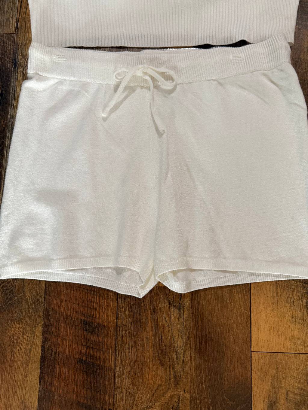 2 Piece Set Women’s Cream Sweater with Pink Hibiscus Graphic