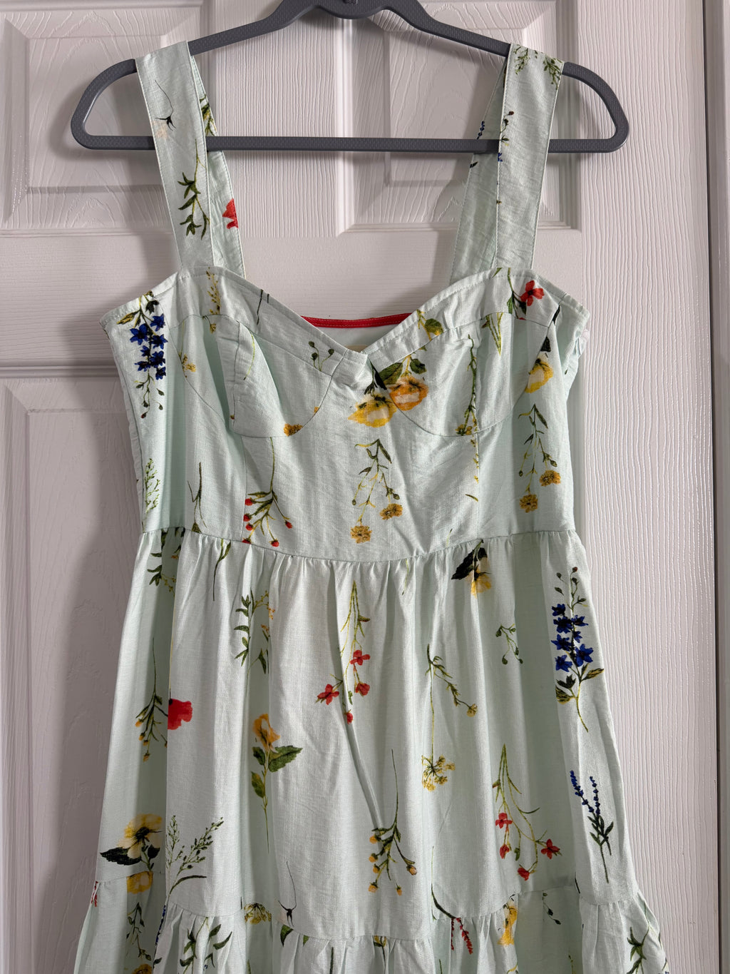 Umgee Mint Green Floral Tiered Sundress