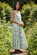 Umgee Mint Green Floral Tiered Sundress