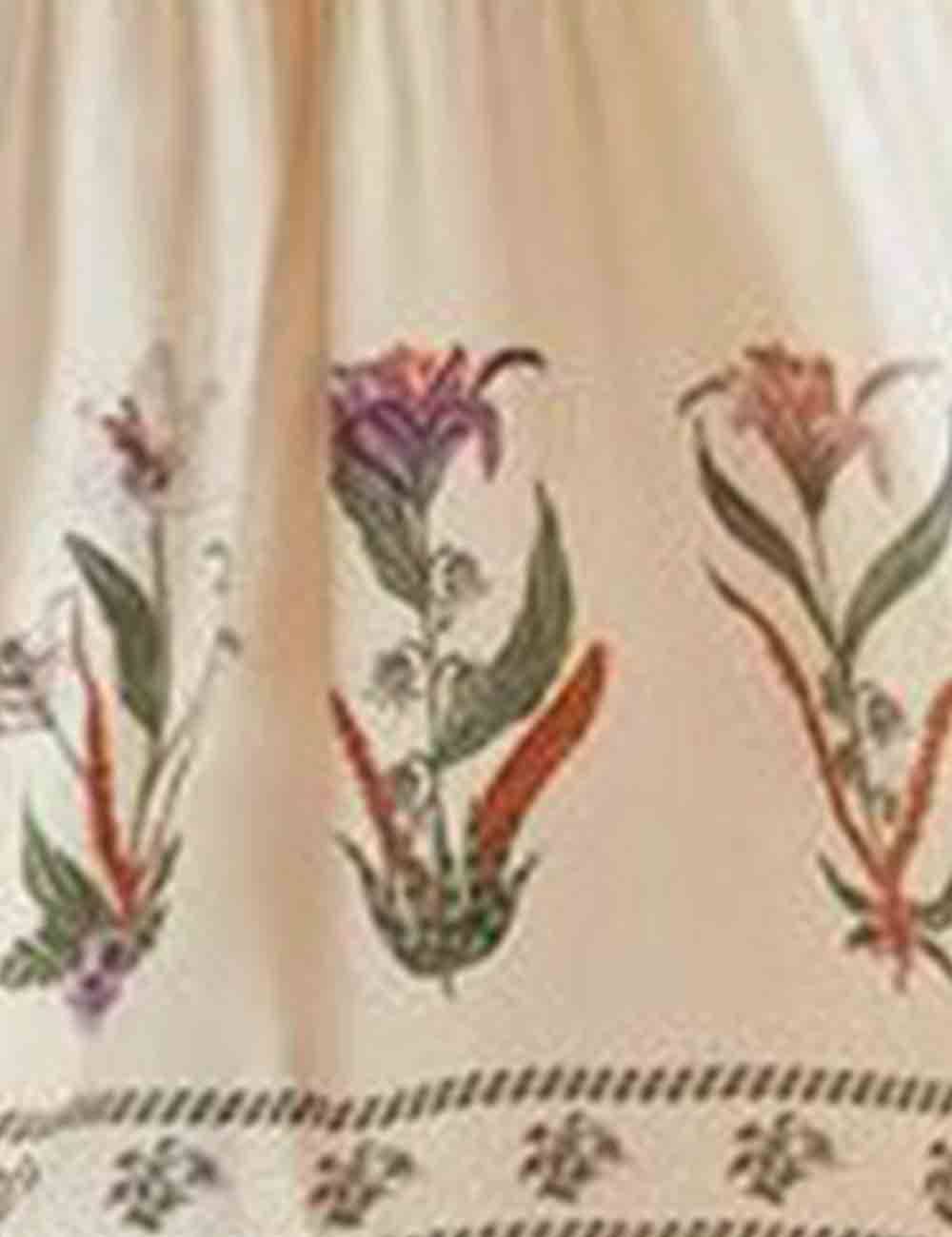 Ladies Floral Print Tiered Backless Maxi Dress: White / M