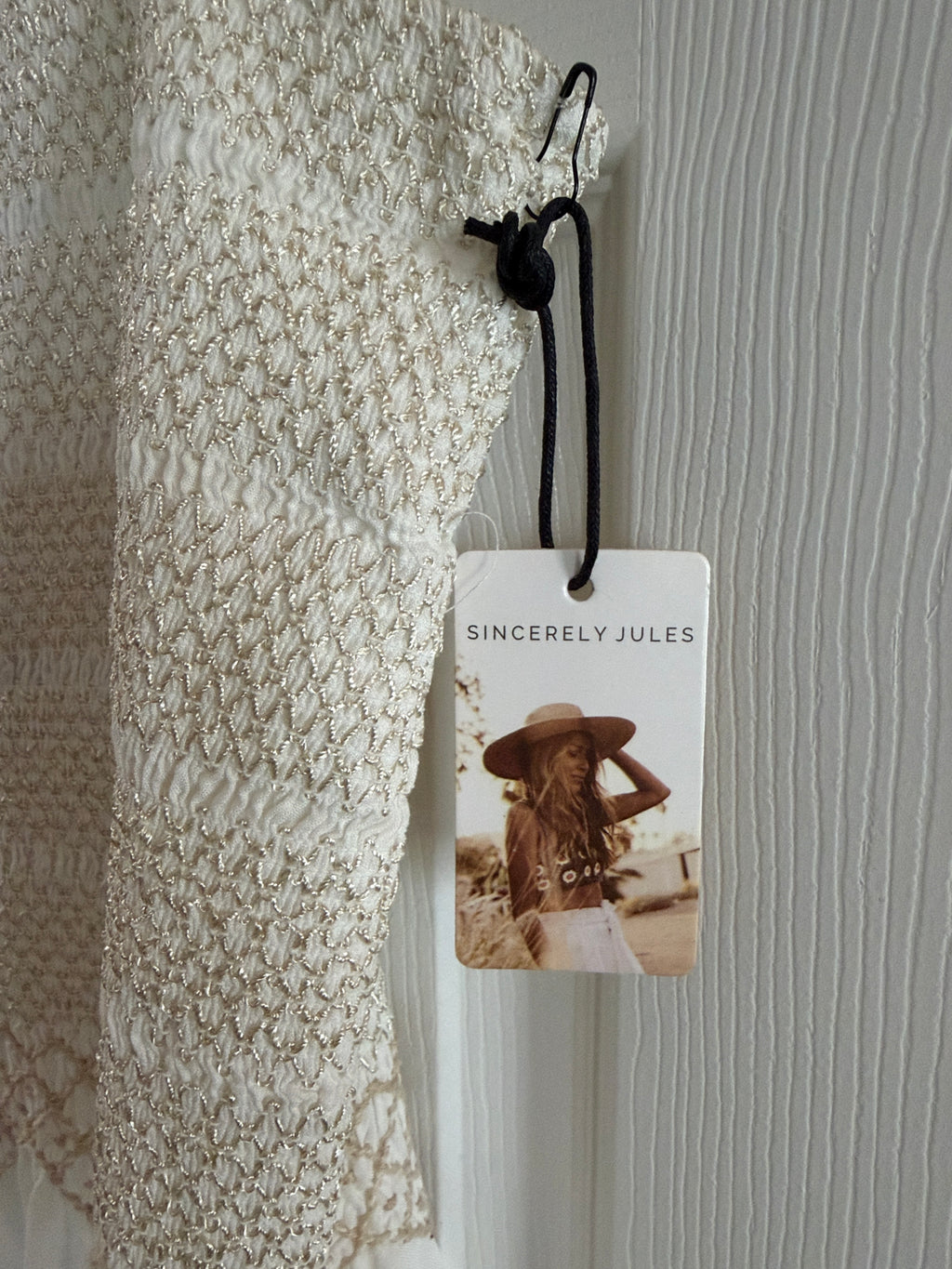 Sincerely Jules Cream Crochet Top Midi Dress