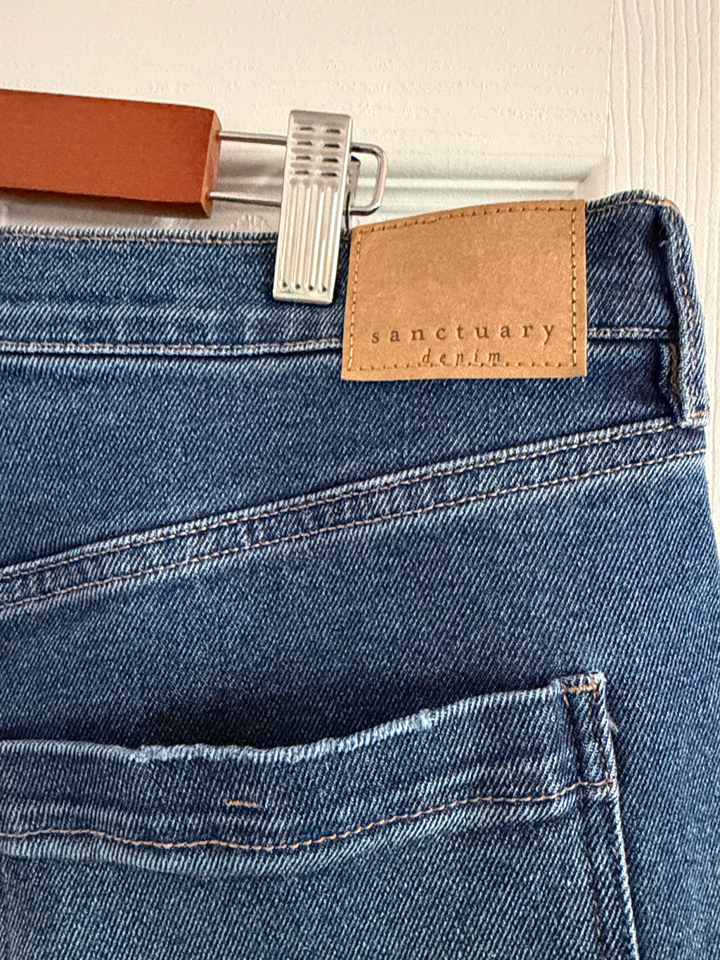 Sanctuary Wide-Leg Jeans in Dark Blue Wash