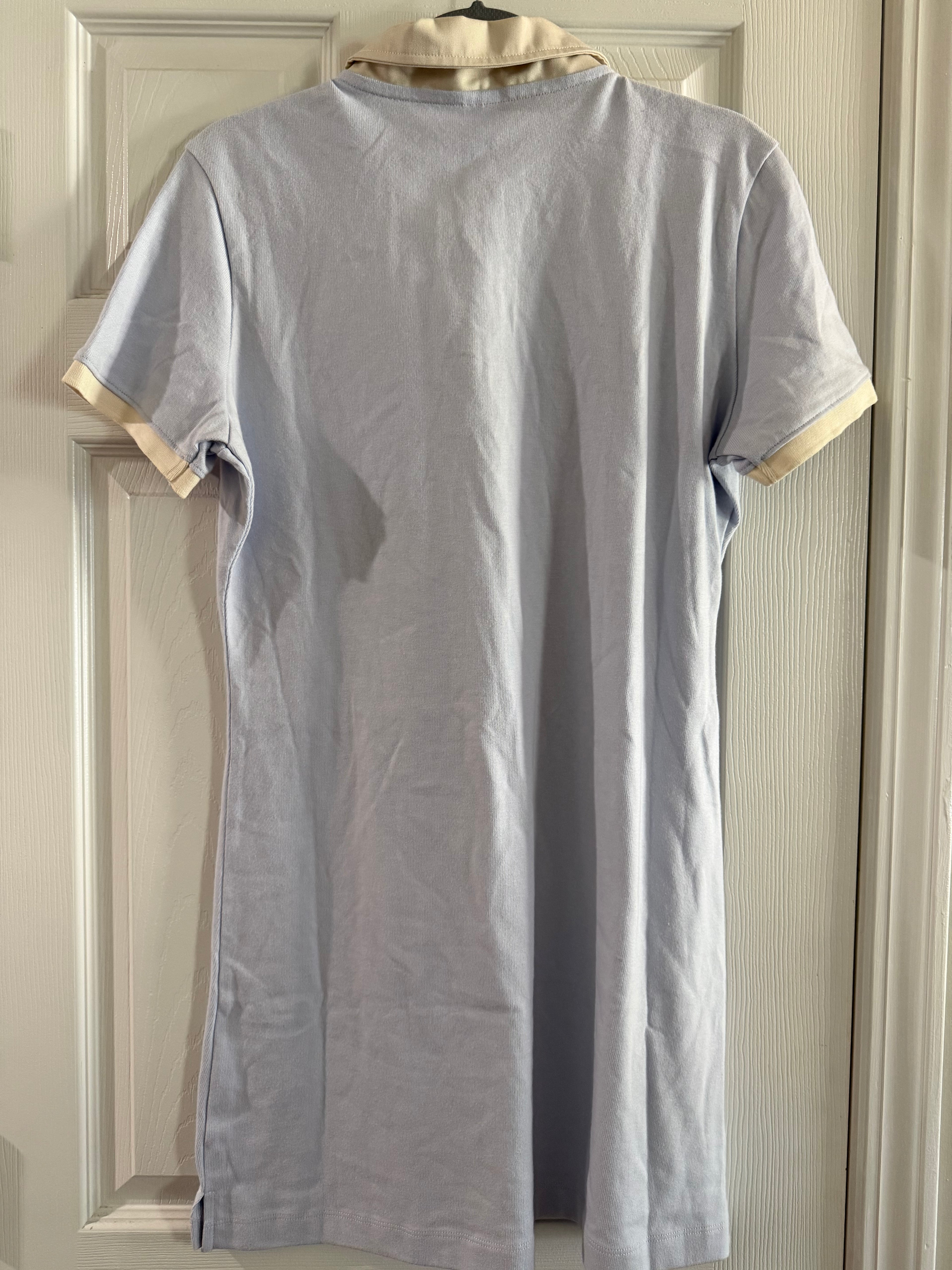 Pink Victoria’s Secret Light Blue Polo Dress with Cream Trim