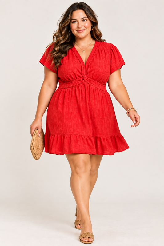 Max Studio Red Mini Dress